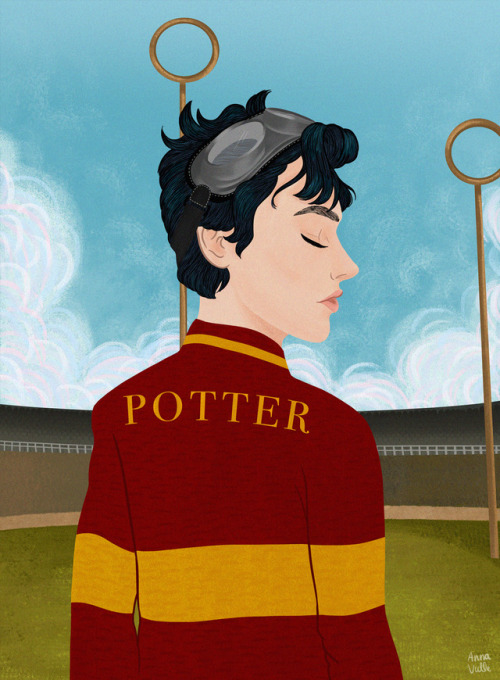 horribleaccents:James Potter is cute and he knows it.