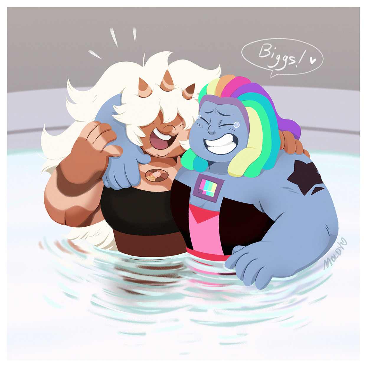 Tried out a lineless style for Bismuth and Biggs, lemme know whatcha think :o
