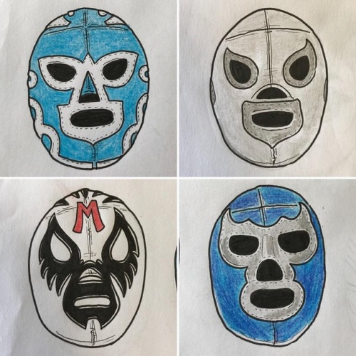 I drew some good lucha things today. Getting back into...