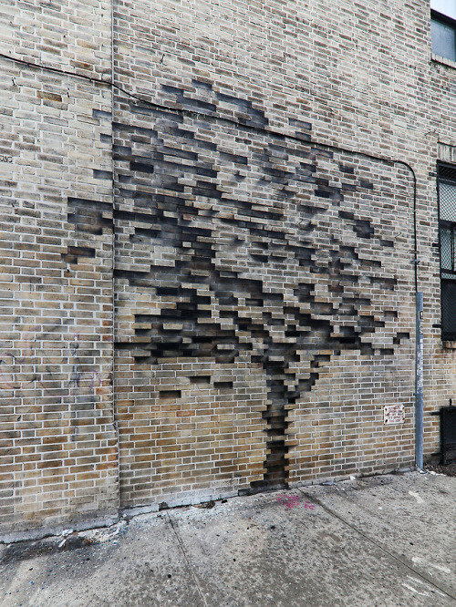 itscolossal:Trees Grow from Bricks and a Storefront on the...