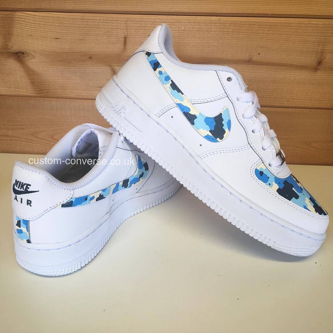 Fortnite Arctic Camo Nike Air Force 1’s.UK 5 for sale. DM 📩 (at Custom ...