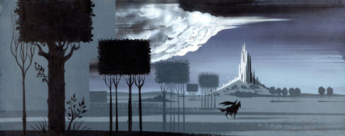 adventurelandia:Concept art by Eyvind Earle for Sleeping Beauty...