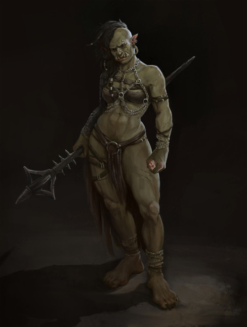 orcgirls:female orc by Olga Nikityuk