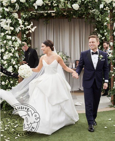 Actress and singer Lea Michele tied the knot with clothing...