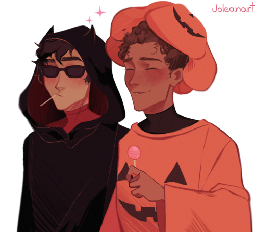 joleanart:nico wanted them to wear classic halloween outfits,...