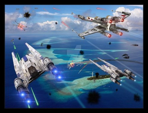 roguedameron:Scarif Attack // Artist: unusualsuspex @...