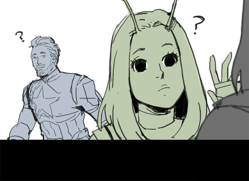 barleytea:mantis and bucky