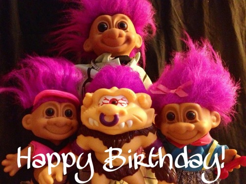 happy birthday troll doll