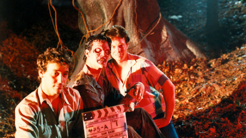 vintagesalt:Behind the scenes of Evil Dead II (dir. Sam Raimi,...