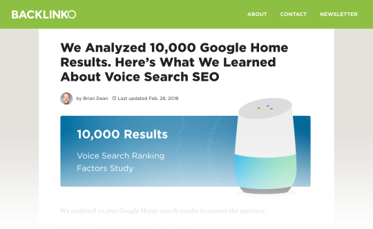 “Voice Search SEO study” – Post