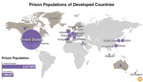 mapsontheweb:Prison populations of developed...