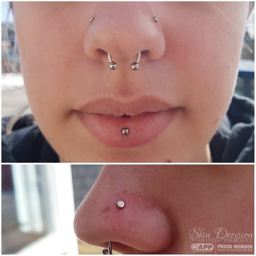 paired nostril piercings | Tumblr