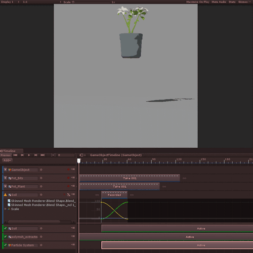 Managed to get the smashy pot working in Unity. The new timeline...