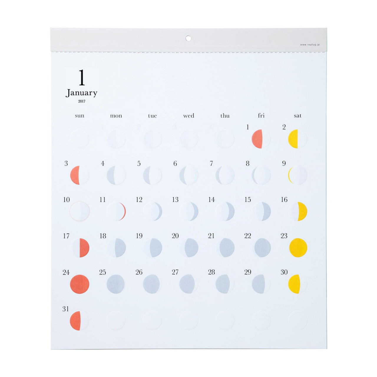 Embossed moon calendar by Replug Curated by Dr. Nae