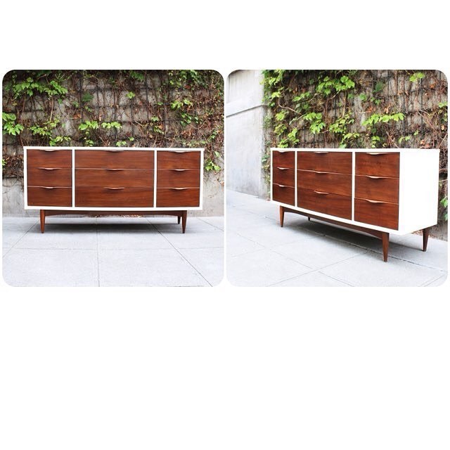 Fremont Vintage Mall Mid Century Lowboy 9 Drawer Dresser By Ward