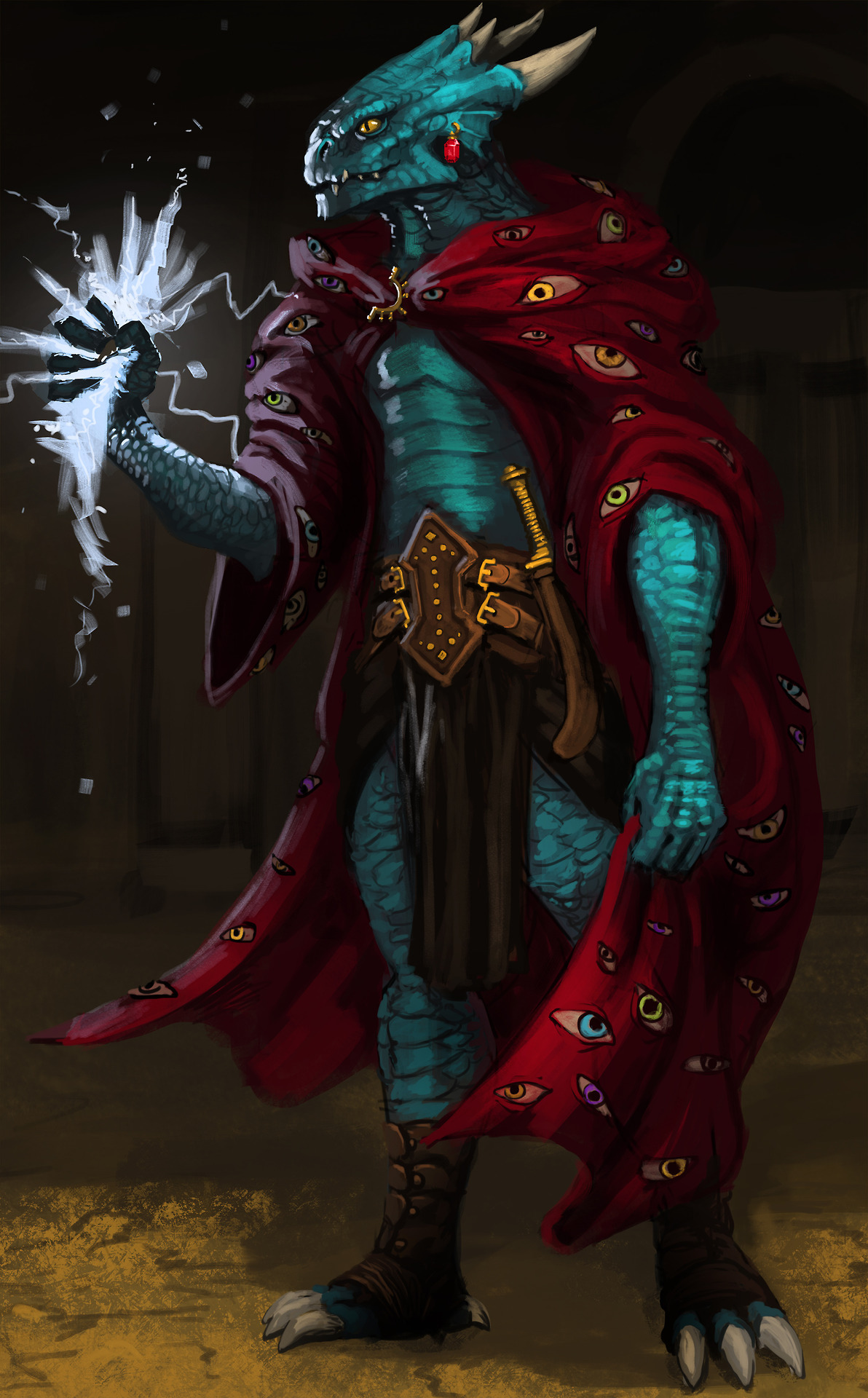 The Land Of Explodia Dragonborn Sorcerer D D Character Commission
