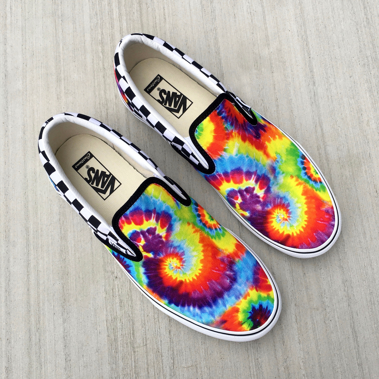 girls tie dye vans