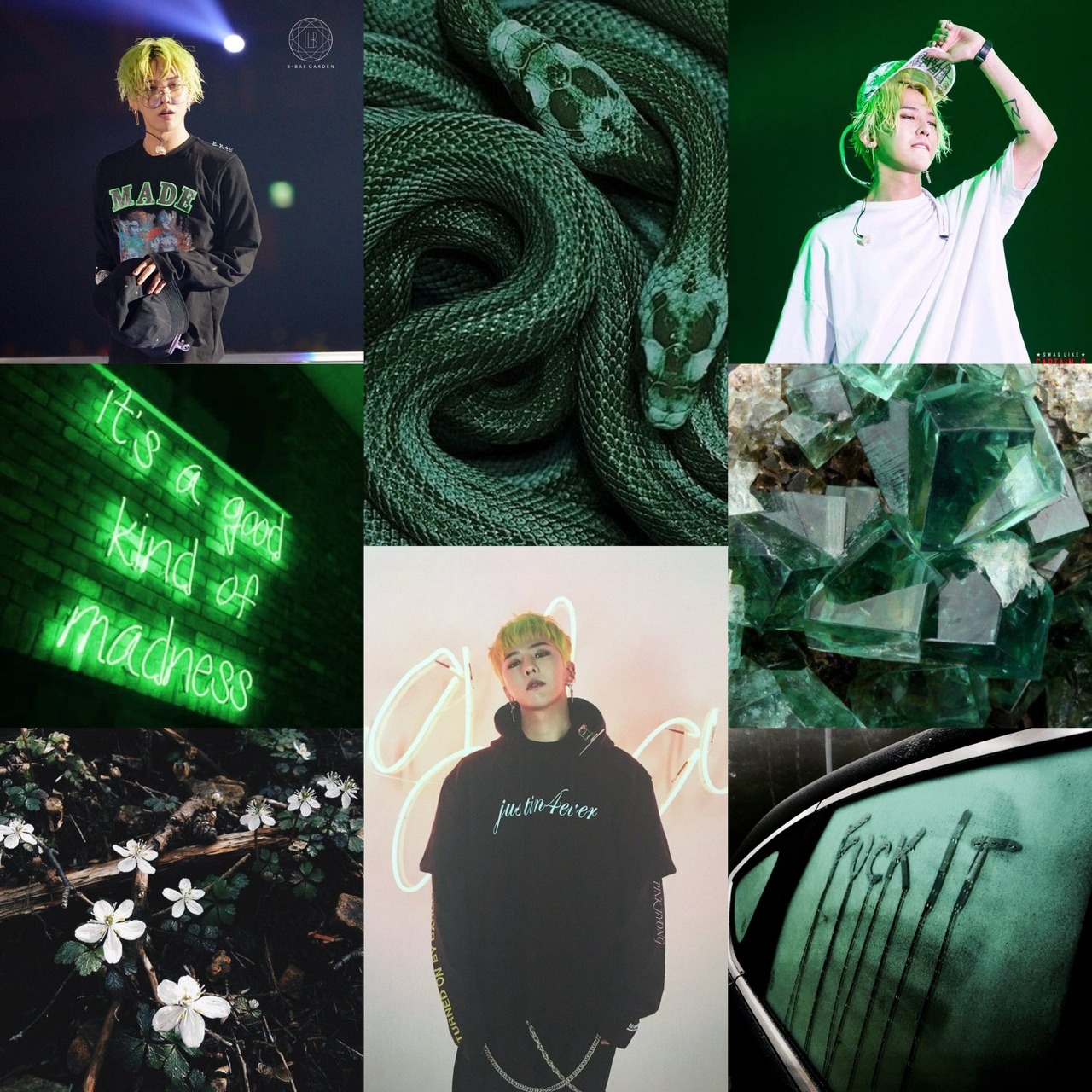 Multifandoms′ Personal Diary — G-Dragon - Green Aesthetic Moodboard