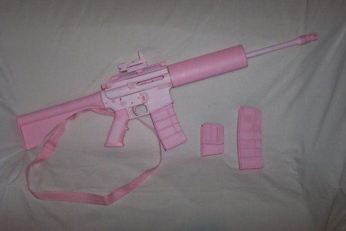 pink toy machine gun