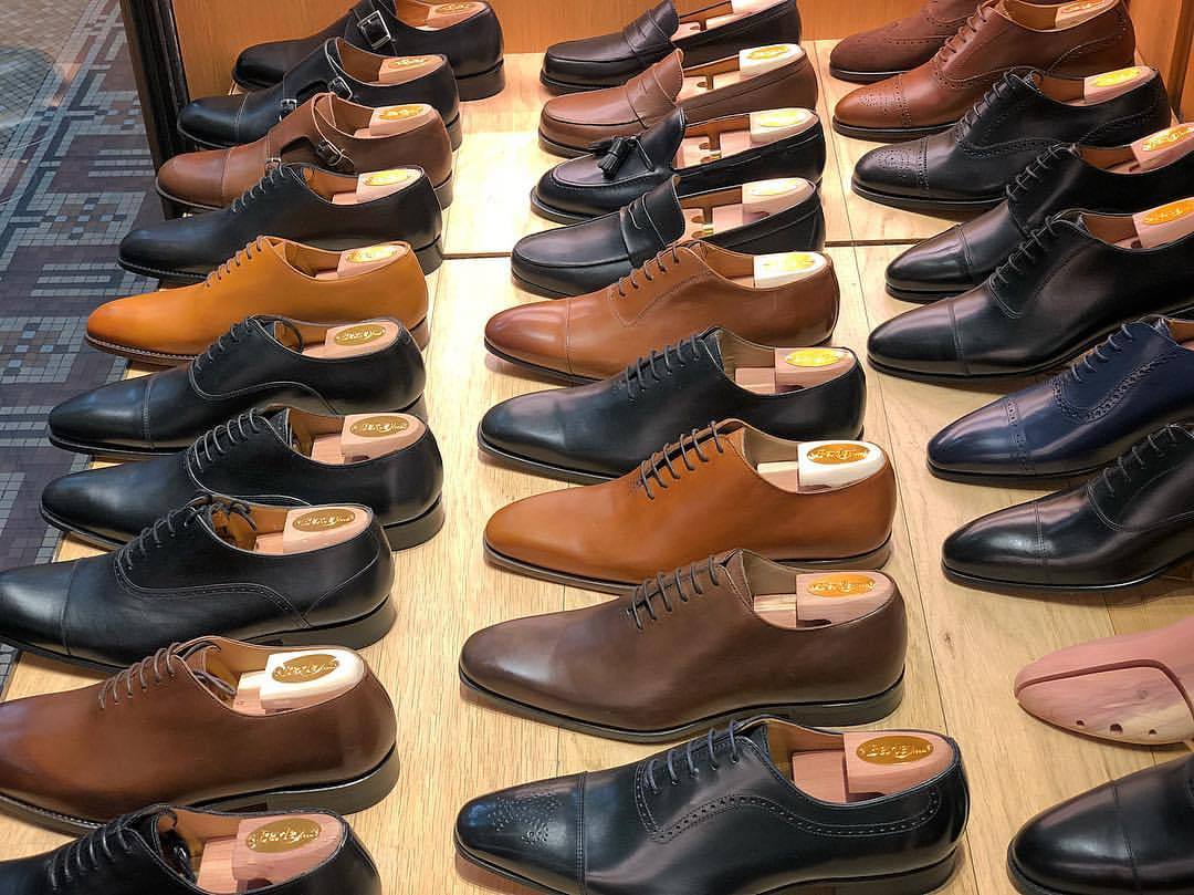 Shoegazing — @bexleyshoes lined-up in their store at Champs...