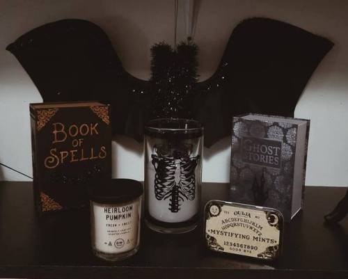 fallfaves:I finally decorated for Halloween! I will have a video...