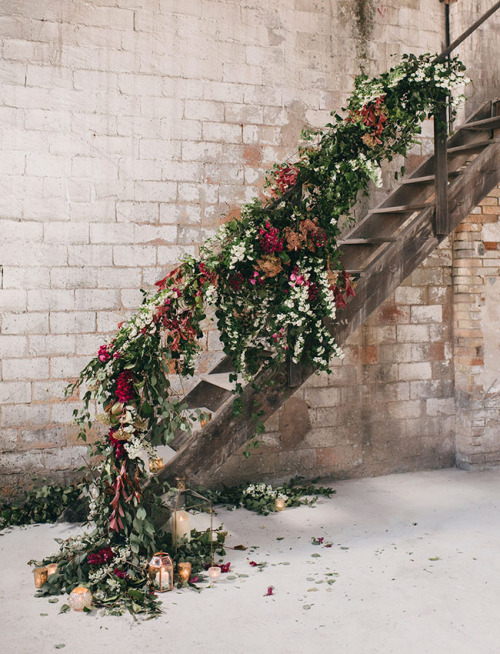 grayskymorning:Industrial Wedding Inspiration in a Former...