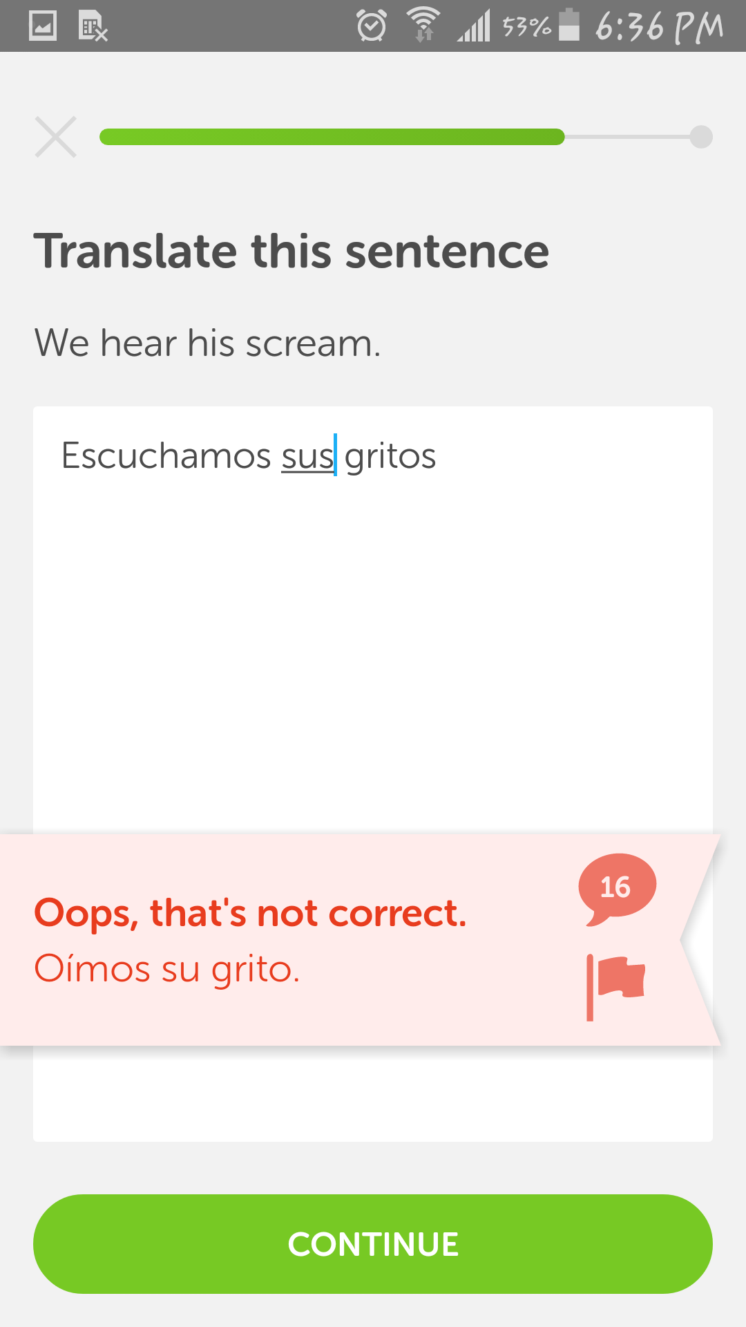 the shirt in spanish duolingo