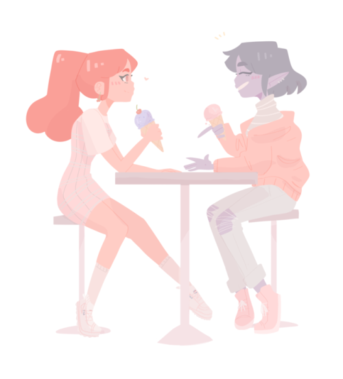 lucygooseyart:ice cream dates