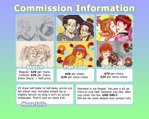 ayumichans-art:OPEN FOR COMMISSIONS!! Help me make sort of a...