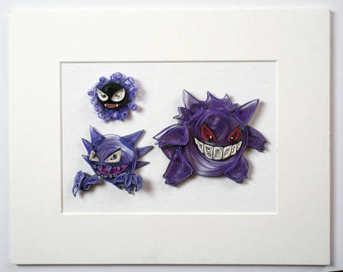 retrogamingblog:Paper-Quilled Pokemon made by CoiledDesigns