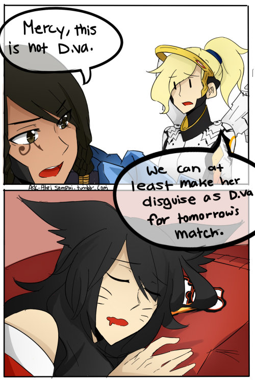 ask-ahri-sempai:Part 1WHAT DO I DO!?/don’t worry, leona will...