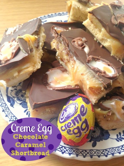 food-for-comfort:Creme Egg Chocolate Caramel Shortbread 