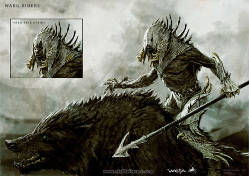 conceptartlibrary:The Hobbit- Orc Warg Riders(summary taken...