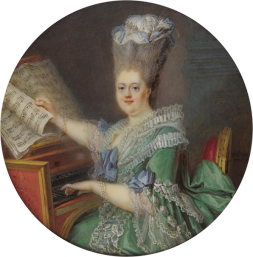A portrait of Marie-Clotilde de France by Jean-Laurent Mosnier, circa 1775.