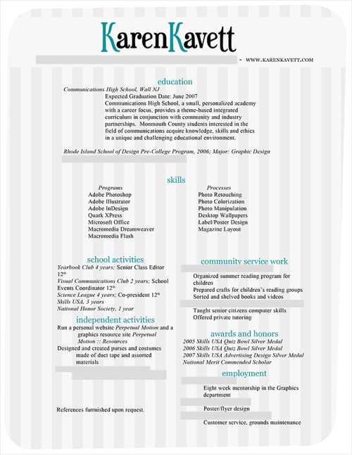 resume design on Tumblr