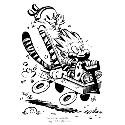 jaimonster:Inktober Day Three:“Calvin and Hobbes” by Bill...