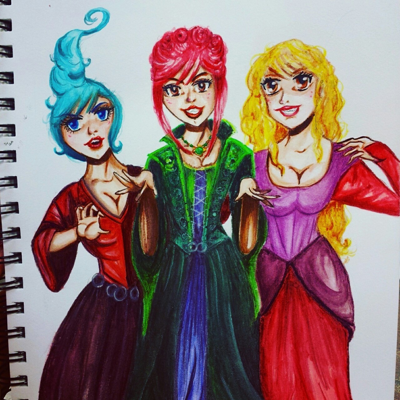 Hocus Pocus Witches Drawing