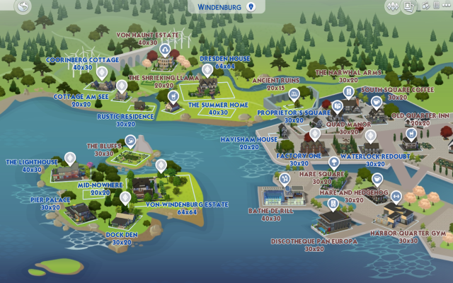 Jenba-sims - Roastingbeetles: The Sims 4 World Reference Maps 