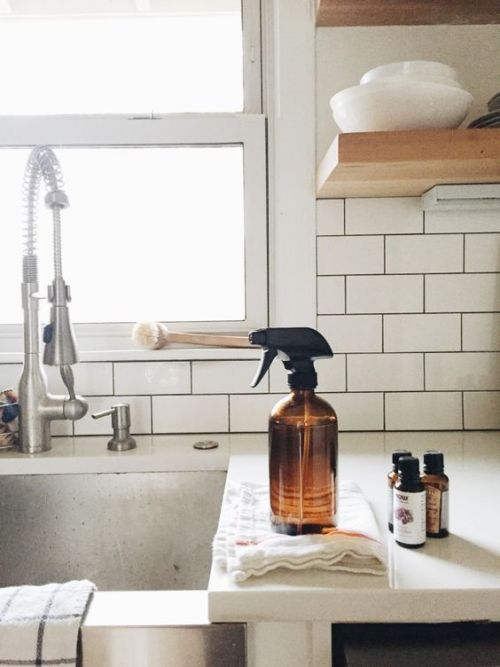 Zero Waste wooden cleaning glass containers