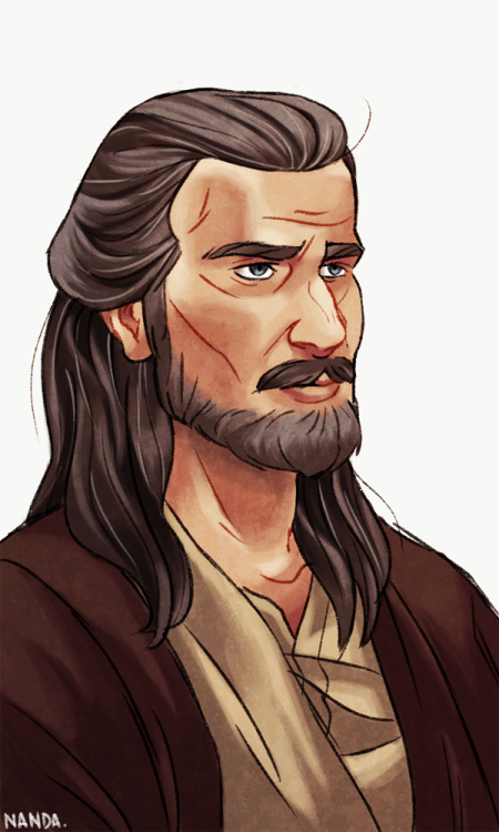 @htfnoelle ‘s commission artwork.Qui Gon Jinn. My boyfriend...