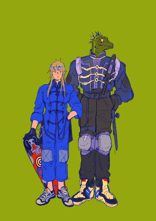 I sketched some dorohedoro yesterday