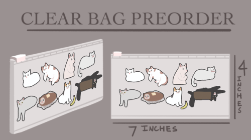 I’m opening preorders for Clear Bags! There are a limited...