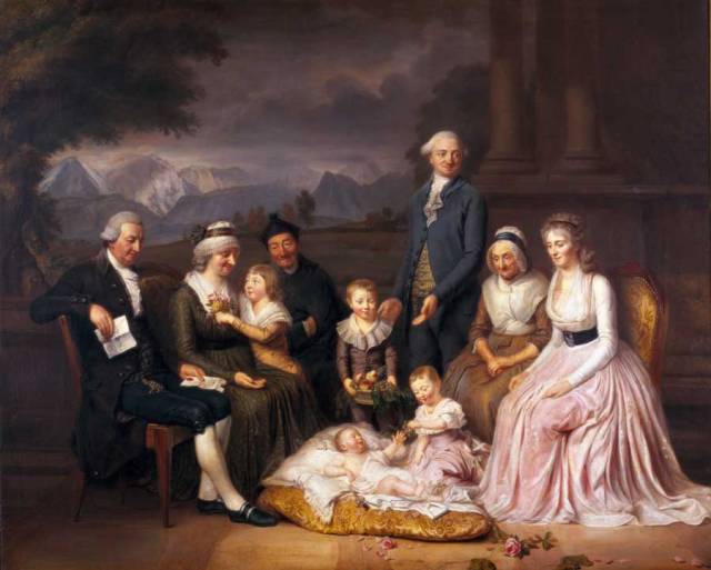 Madame de Pompadour (Pierre-Nicolas Legrand: Portrait of the family of...)