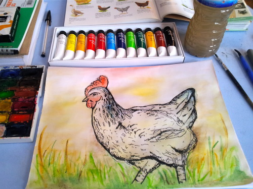 Hen Animal Painting Cute Animals Chicken Painting Cute Chicken Great And Small Goodnight Boutique