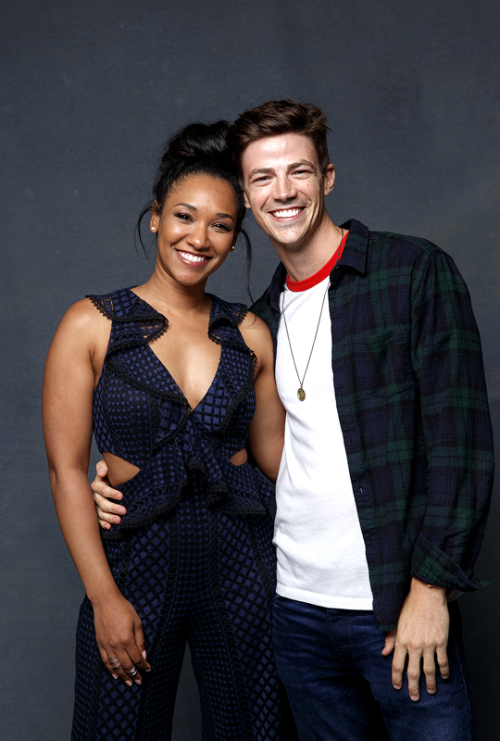 westallengifs:Candice Patton and Grant Gustin photographed by...