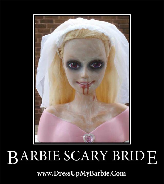 Dead Barbie Scary Barbie As A Bride Barbie Wedding Dress Up