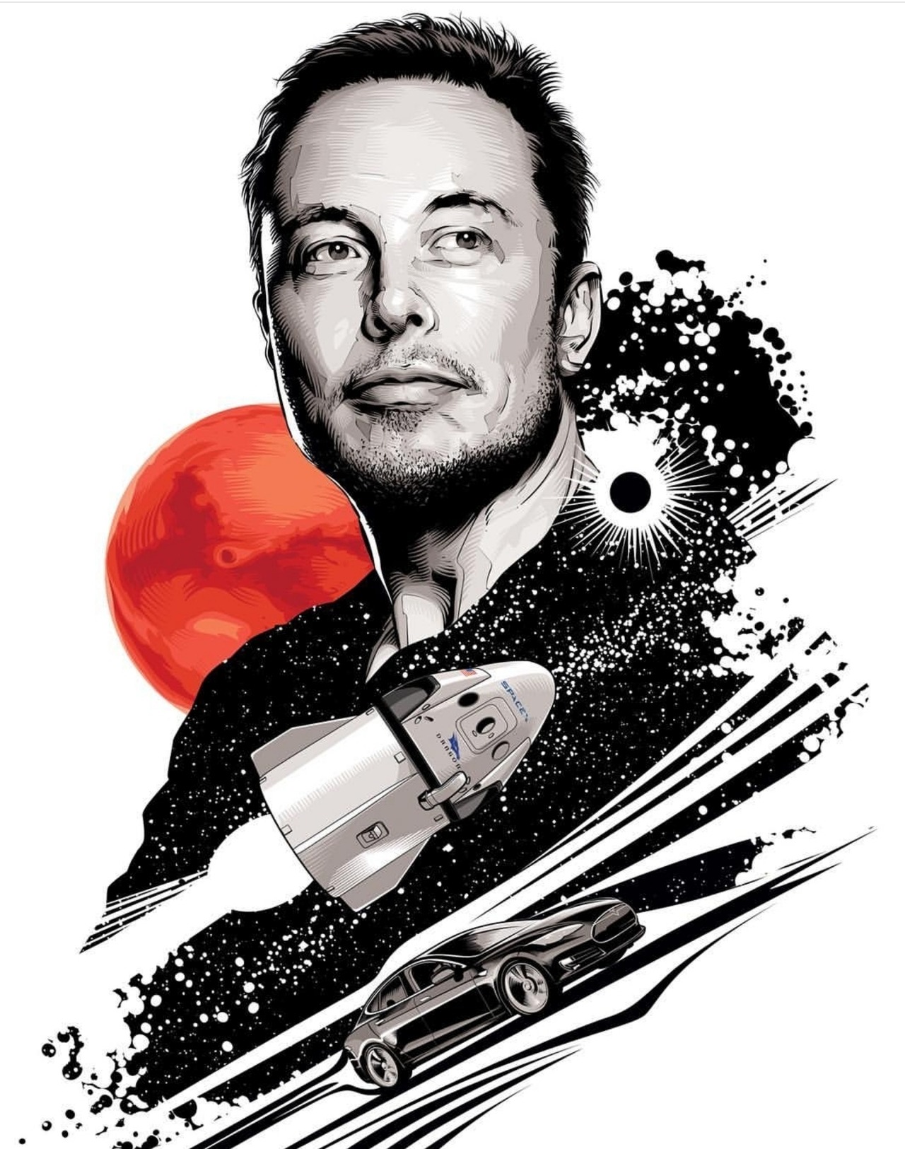 another fan — Awesome Elon Musk art by Cristiano...