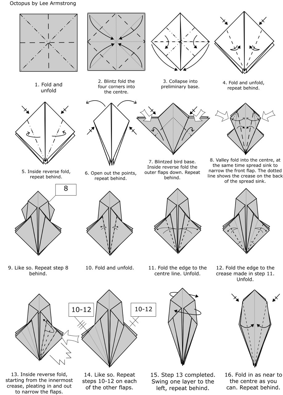 Foldaway Origami — Octopus. It has taken me a long time to getting...