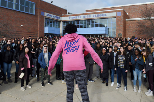 peace-love-colbert:This is what the school walkouts looked...