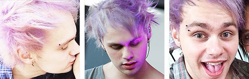 Bleach Smullingar Michael Clifford Purple Hair